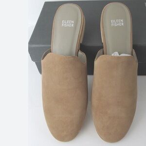 Eileen Fisher Women's Suede Mule Shoes, US 8 M - Earth Beige